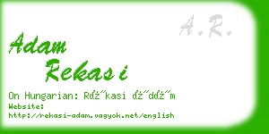 adam rekasi business card